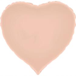 PartyBee Fólia lufi Szív Rózsaszín Matt Arany 45cm Héliumos Rose Gold