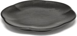 Serax Farfurii pentru gustări Inku Ribbed, 13, 9 cm, negre, set 4 buc (B5120238B)