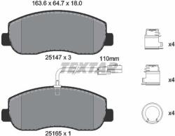 TEXTAR set placute frana, frana disc TEXTAR Q+ 2514706 (2514706)
