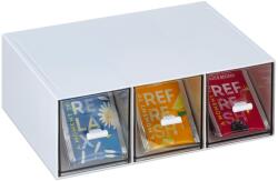 Relaxdays Organizator de ceai cu 3 compartimente (10135254)