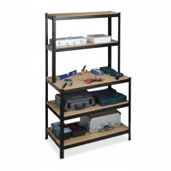 Relaxdays Rafturi rezistente cu banc de lucru 500 kg (10137528)