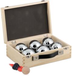 Relaxdays Set de 6 bile metalice pentru Boule (10135784)