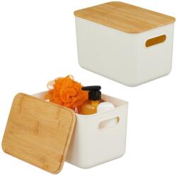 Relaxdays Cutie de depozitare cu capac, set de 2 (10136820)