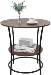 Relaxdays Masă laterală cu 2 rafturi (10142773) Masa de cafea