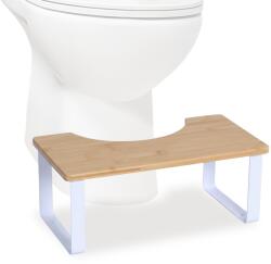 Relaxdays Scaun de toaletă din bambus și metal (10141789)