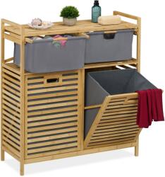 Relaxdays Coș de rufe cu 2 sertare (10136650)