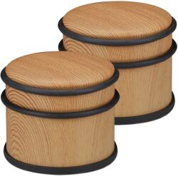 Relaxdays Opritor de ușă cu aspect de lemn, set de 2 (10135376)
