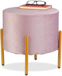 Relaxdays Scaun Relaxdays din catifea cu 4 picioare metalice (10111479)