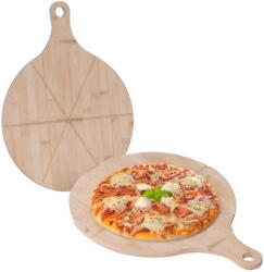 Relaxdays Farfurii de pizza din bambus, set de 2 (10143602)