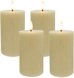 Relaxdays Lumânări LED, set de 4, 13 cm (10141922)