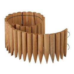 Relaxdays Bordură de gazon din lemn, înălțime 20 cm (10136054)