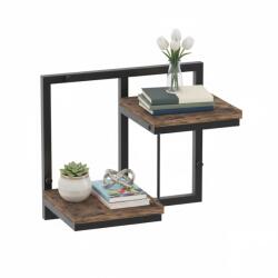 Relaxdays Raft de perete, design industrial (10144137) Raft