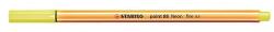 STABILO Point 88/024 Tűfilc - Hatszög Alakú, 0, 4 mm, Neon Sárga