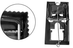 Brandnév vagy üres Egérfogó fém 12x6, 5cm rácsapós fekete (18020310)