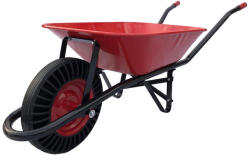 MTX Talicska komplett 70l építőipari piros puttonnyal tömör kerékkel 100kg teherbírás Wtools (105601)