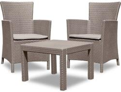 Keter Rosario Balcon set mobilier de grădină, cappuccino cu pernă nisip 216938
