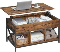 VASAGLE Dohányzóasztal multifunkciós barna 50x100x(49-62 cm) LCT202B01V1