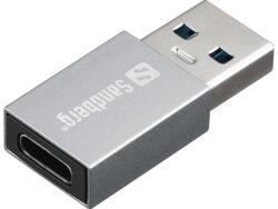 Sandberg 136-46 adaptor mufă cablu USB-A USB-C Aluminiu (136-46)