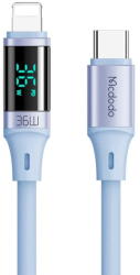 Mcdodo Mcdodo Cablu Type-C la Lightning Digital Display Silicone Fast Charging, 36W, 1.2m Albastru (CA-1939)