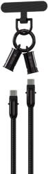 DEVIA Devia Cablu Extreme Speed Woven Type-C la Type-C Fast Charge PD 60W, cu snur 0.3m, Negru (DVCESWTPCS3N)