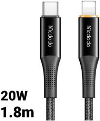 Mcdodo Cablu Type-C la Lightning Mcdodo PD Fast Charge Black, 20W, 1.8m, indicator led (CA-9962)