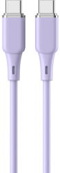 Lemontti Lemontti Cablu Liquid Silicon Type-C la Type-C, Fast Charge, PD 60W, 1.2m, Mov (LEMCPSTCF60M)