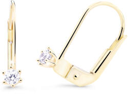 Cutie Diamonds Minimalista bedugós sárga arany fülbevalók gyémántokkal DZ8020-55-00-X-1