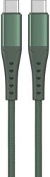 Lemontti Lemontti Cablu Bending Aluminum Type-C la Type-C, Fast Charge, PD 60W, 2m, Verde (LEMCSTCF602MV)