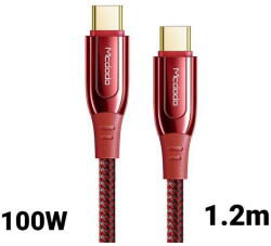 Mcdodo Cablu Type-C la Type-C Mcdodo Super Charge Red (1.2m, 100W) (CA-8121)