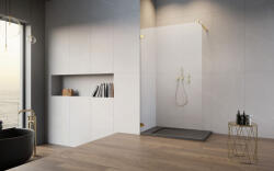 Radaway Essenza Pro Gold Walk-in arany zuhanyfal 100 átlátszó