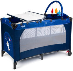 Juju Patut Pliabil Juju Sleepy Baby Space Adventure cu 2 Niveluri 0 Luni+ Maxim 15KG Albastru (JU7960-Space-Adventure)