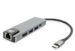 ACT USB-C 4K docking station for 1 HDMI Adapter ezüst (AC7091) (AC7091)