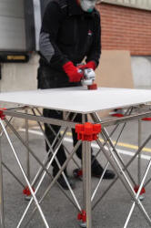 RUBI kihúzható munkaasztal 120x120cm