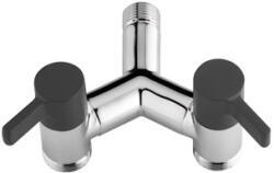 Colortap kerti csap ECO dupla, Y 1/2" - 3/4"x 3/4" - fekete