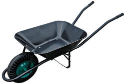  Talicska, Strend Pro Garden Cargo Bantam, fekete, 85 l, defektmentes tömör Bantam kerék, lakkozott acél puttony, 100 kg teherbírás, PVC markolat (TC2160512)