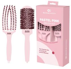 Olivia Garden Kit 2 perii pentru coafare Pastel Pink Brush Kit (5414343019233)