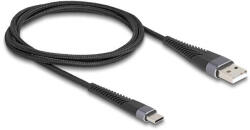 Delock USB 2.0 kábel A-típusú USB apa - USB Type-C apa meghosszabbított hajlítás védelemmel 1 m (81121) - pepita