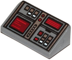 LEGO® Alkatrészek (Pick a Brick) Sötét kékes-szürke 1X2X2/3 Tetőelem festéssel 6152814 (6152814)