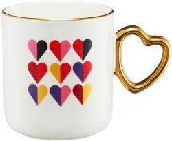 Domotti Ambition Amore bögre sok kicsi szív mintával 300 ml (5907078482606)