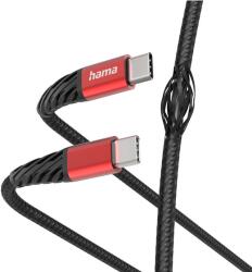Hama Cablu de date Hama Extreme 00201542, USB-C - USB-C, 1.5 m, Black-Red (00201542)