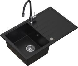 Ruvetti Maxi+ chiuveta cu baterie negru/oțel LP_3200-MX7950BC_W (LP3200MX7950BCW)