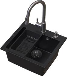 Ruvetti Frigo chiuveta cu baterie și accesorii negru/oțel LP_3200-FR4945BC_W (LP3200FR4945BCW)