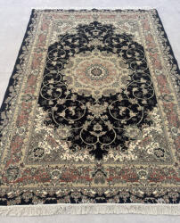  Vintage Perzsa szőnyeg (53-2) Tebriz Fekete 200x300cm