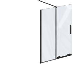 RAVAK Roll paravan cadă 110 cm două piese negru mat/sticlă transparentă X786D0300Z1 (X786D0300Z1)