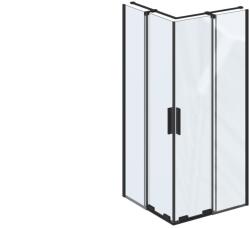 RAVAK Roll cabină de duș 80x80 cm pătrat negru mat/sticlă transparentă X14V40300Z1 (X14V40300Z1)