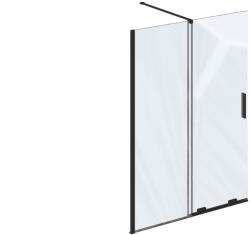 RAVAK Roll perete cabină de duș walk-in 100 cm negru mat/sticla transparentă X9WVA0300Z1 (X9WVA0300Z1)