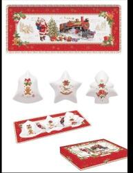 Easy Life-Nuova Porcelántálcán 3 karácsonyi porcelántálka 36x16cm, dobozban, Christmas Memories (ZV-8____1544122571)