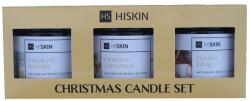 HiSkin illatos gyertyakészlet, 3 darab, szója, átlátszó színek, illatok: első csillag, varázslatos hangulat, ünnepi illat