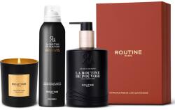 Routine Paris La Routine de Pouvoir ajándék szett, Routine Paris, Tusfürdő hab 200 ml + Kéz- és testápoló tej 300 ml + Klasszikus gyertya 165 g
