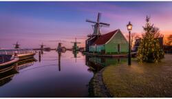 MÉDIA öntapadó és mosható fali fotótapéta, Szélmalmok a folyón, 270 x 200 cm (FOTOTAP086)